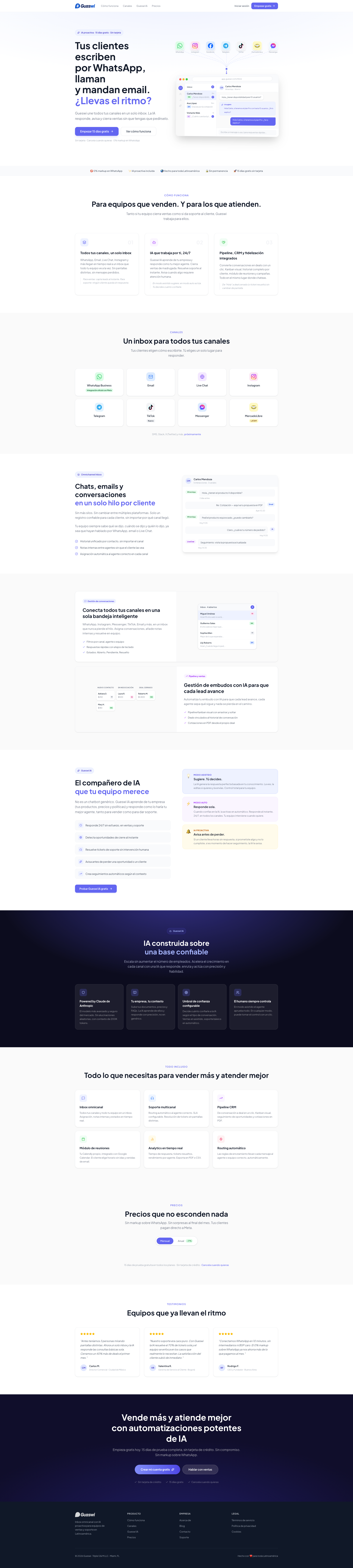 Gueswi — inbox omnicanal